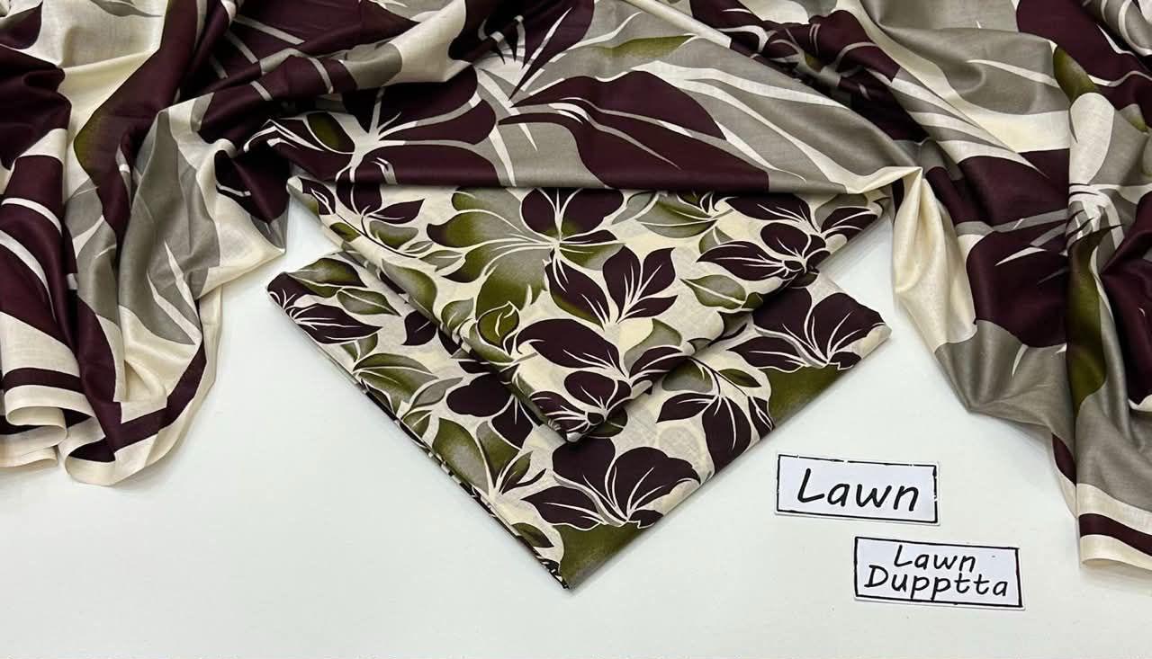 3 PIECE - PRINTED LAWN SUIT Unstitched