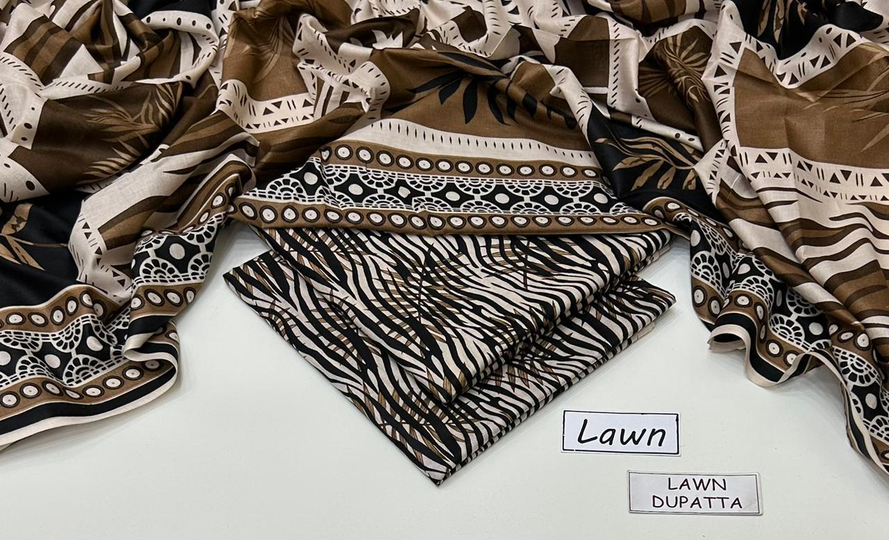 3 PIECE - PRINTED LAWN SUIT Unstitched