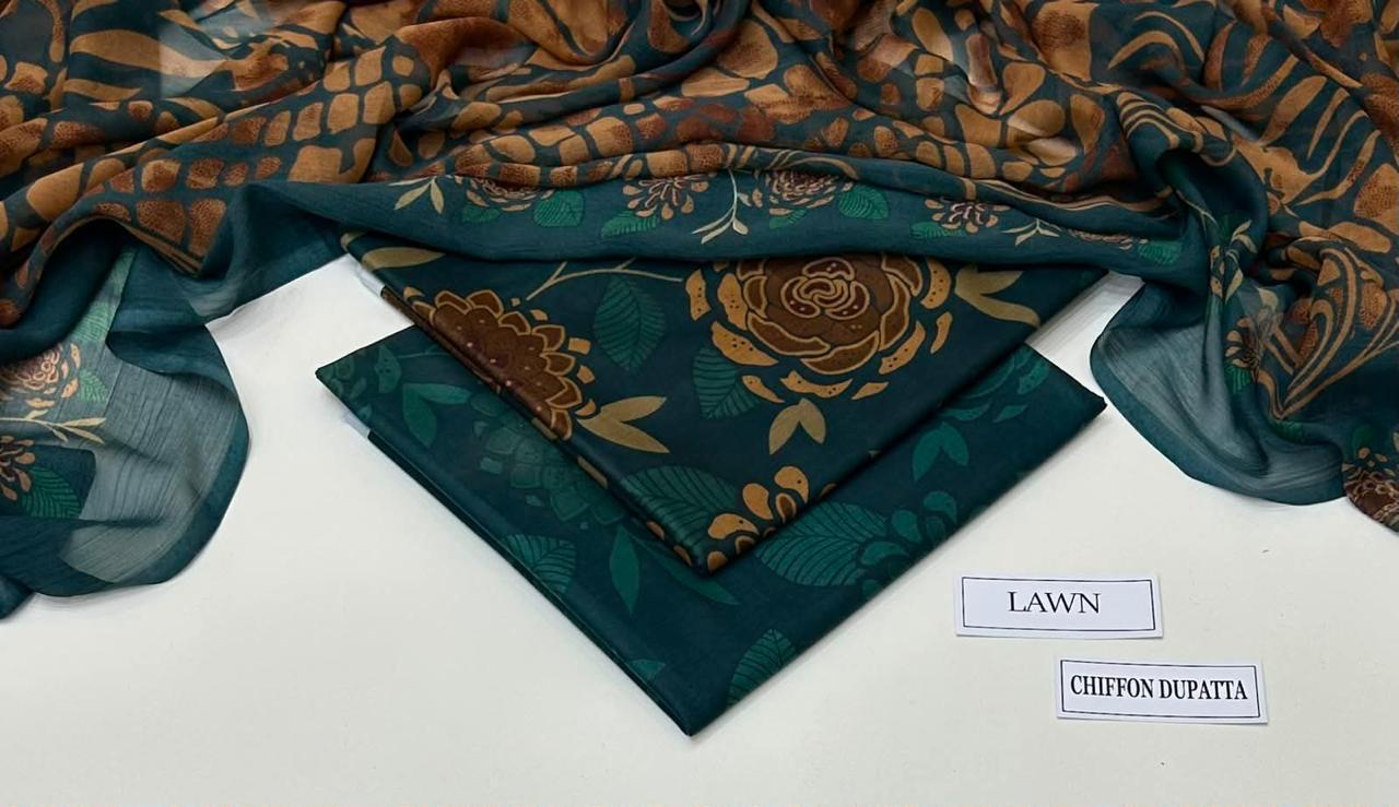 3 PIECE - PRINTED LAWN SUIT Unstitched