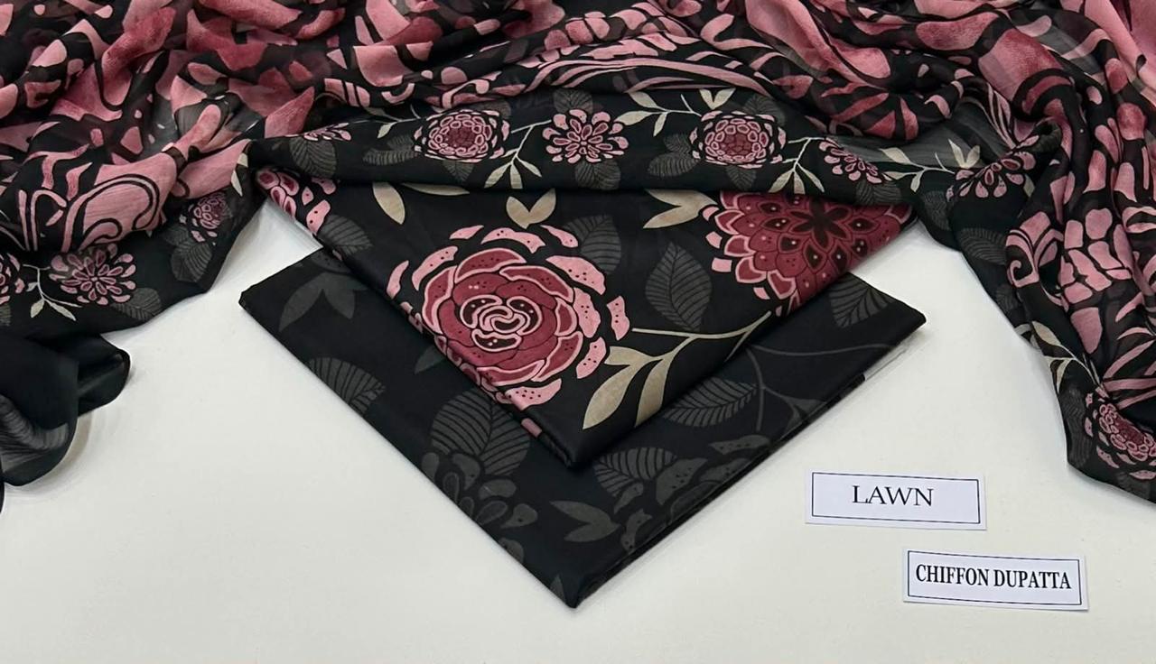 3 PIECE - PRINTED LAWN SUIT Unstitched