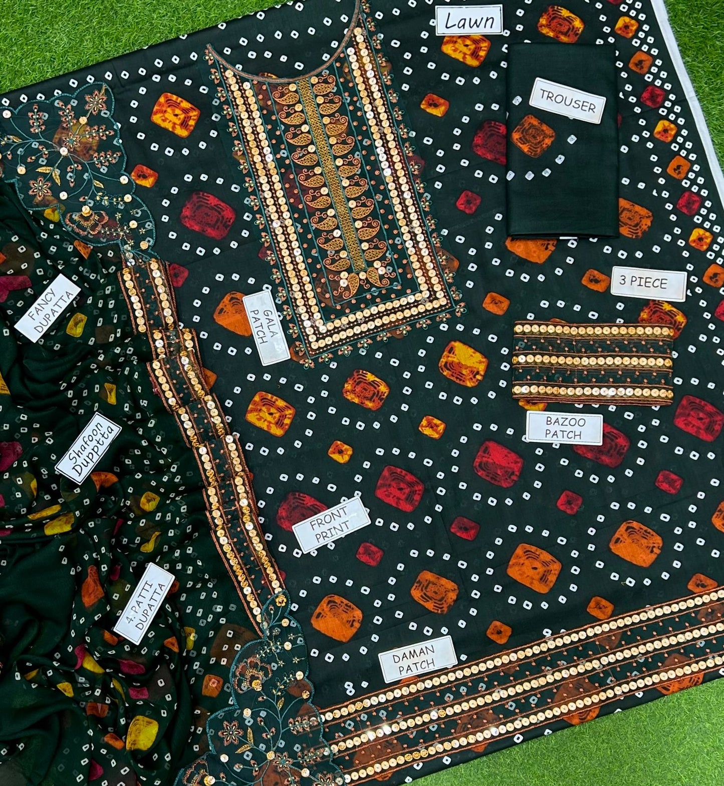 3 PIECE - EMBROIDERED LAWN SUIT Unstitched 07