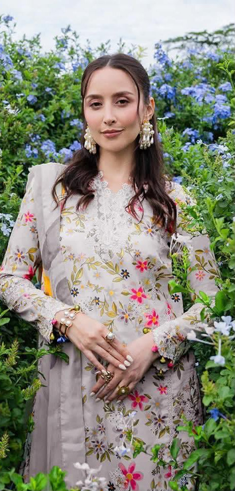 3PC (Unstitched) Embroidered Lawn Suit