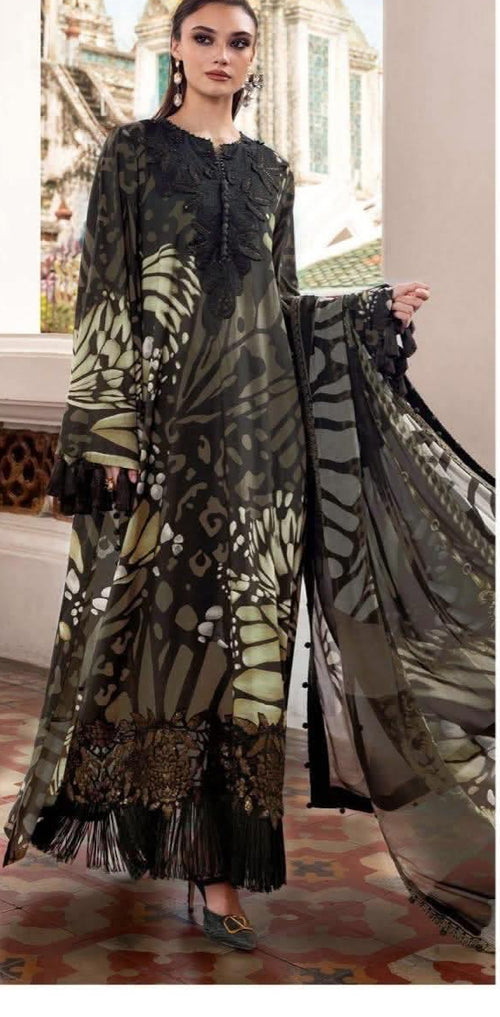 3PC (Unstitched) Embroidered Lawn Suit