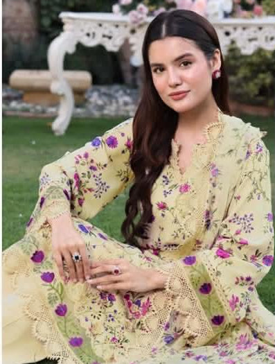 3PC (Unstitched) Embroidered Lawn Suit