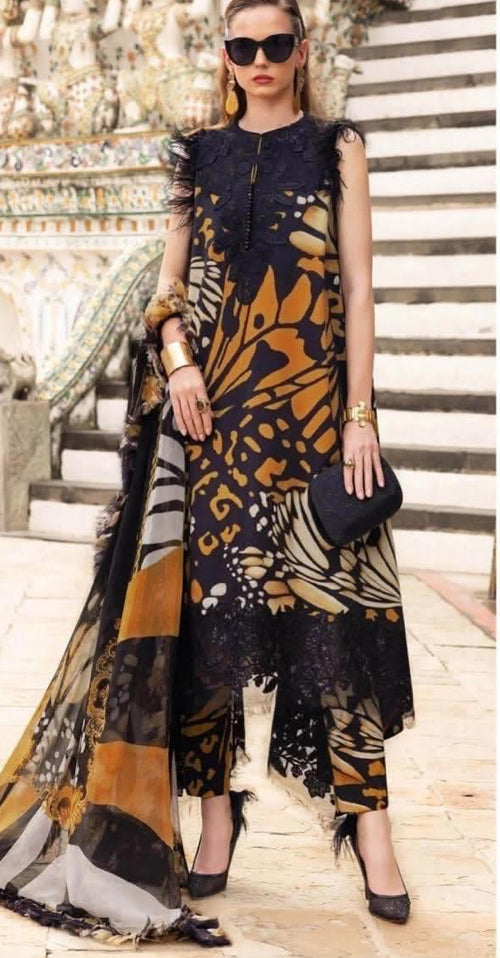3PC (Unstitched) Embroidered Lawn Suit