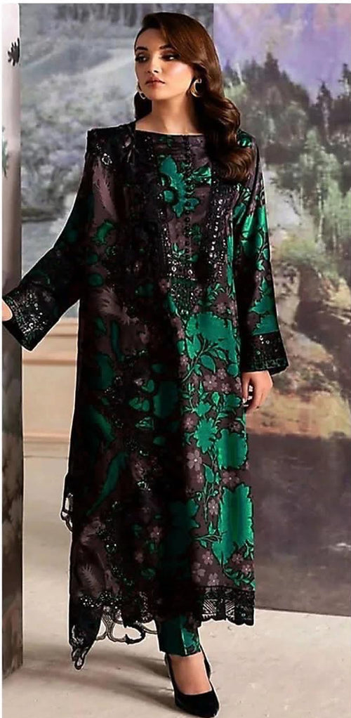 3PC (Unstitched) Embroidered Lawn Suit