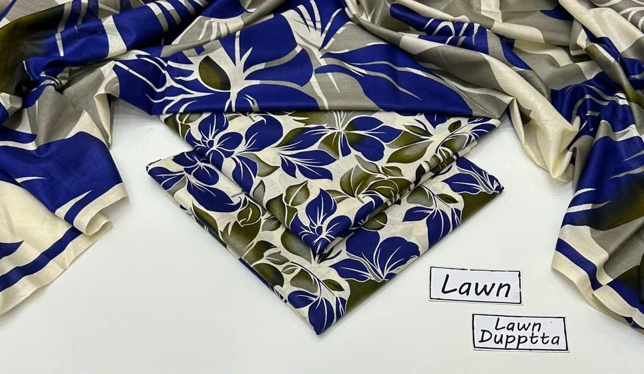 3 PIECE - PRINTED LAWN SUIT Unstitched