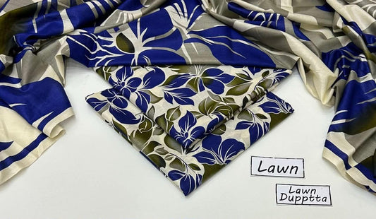 3 PIECE - PRINTED LAWN SUIT Unstitched