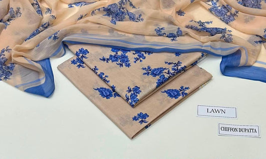 3 PIECE - PRINTED LAWN SUIT Unstitched