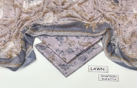 3 PIECE - PRINTED LAWN SUIT Unstitched