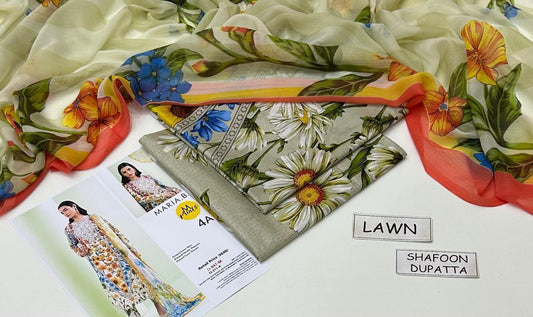 3 PIECE - PRINTED LAWN SUIT Unstitched