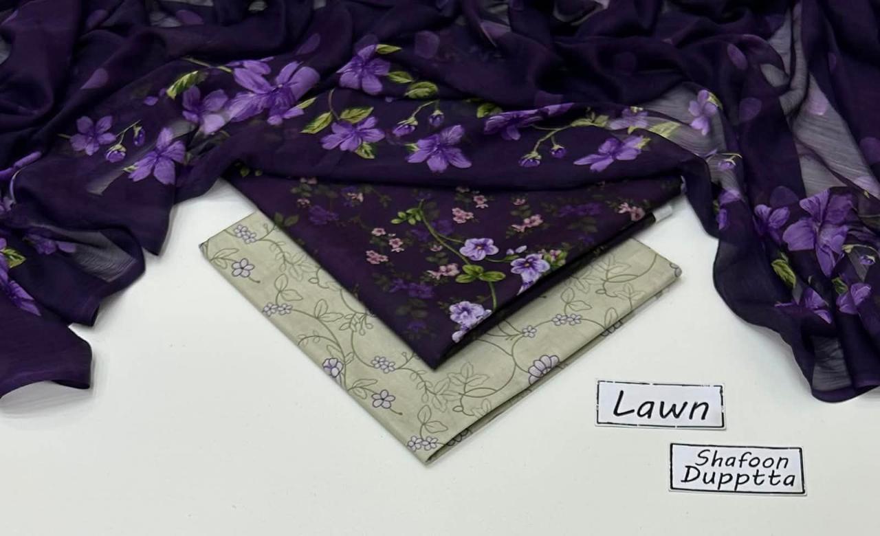 3 PIECE - PRINTED LAWN SUIT Unstitched