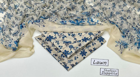 3 PIECE - PRINTED LAWN SUIT Unstitched