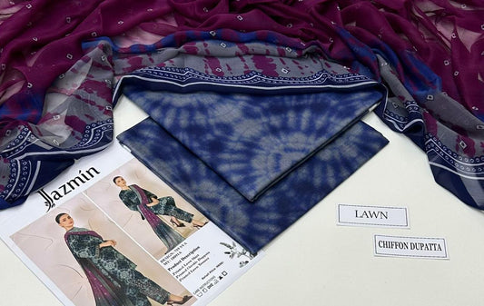 3 PIECE - PRINTED LAWN SUIT Unstitched