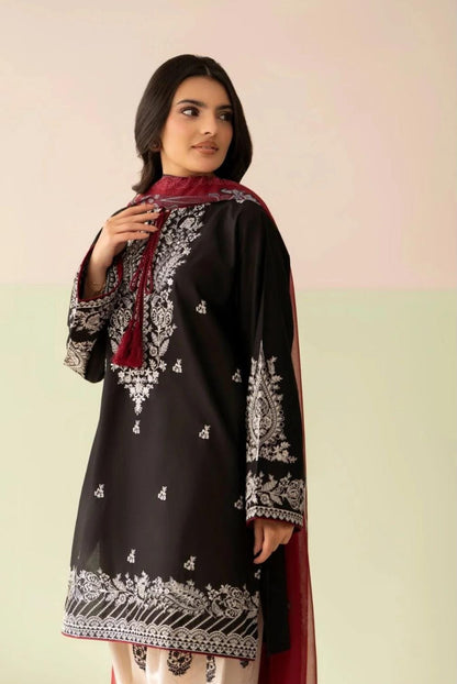 3 PIECE - PRINTED LAWN SUIT Unstitched 0132