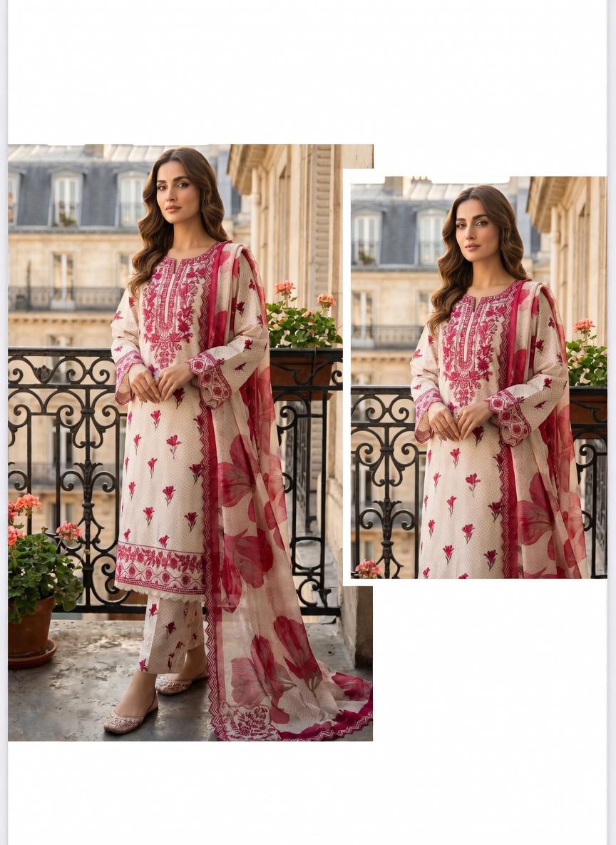Ready-Made 3-Piece Set magenta pink 009