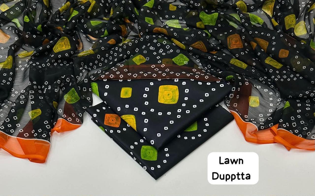 Unstitched 3-Piece Lawn Suits Printed
