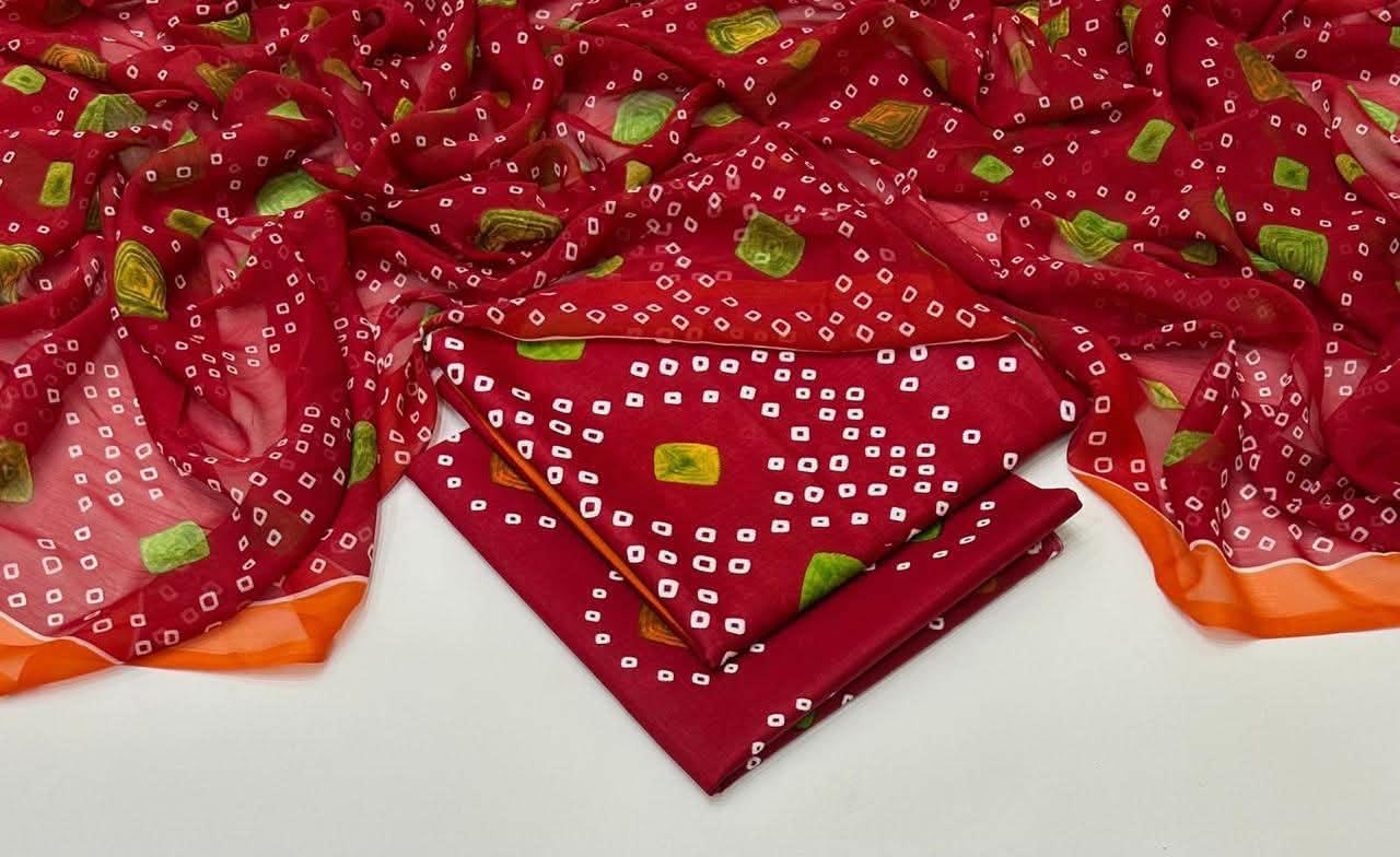 Unstitched 3-Piece Lawn Suits Printed