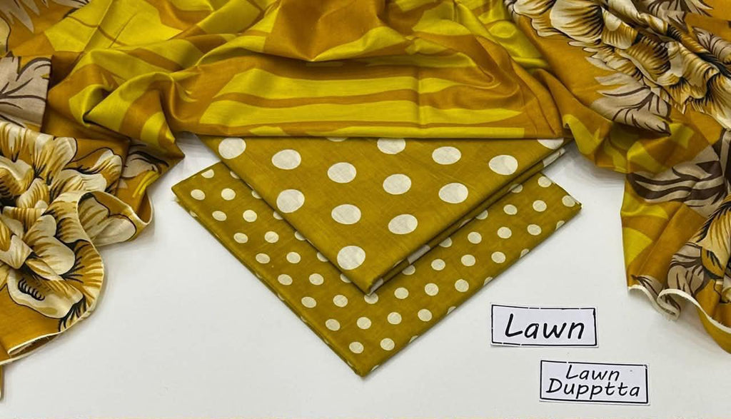 Unstitched 3-Piece Lawn Suits