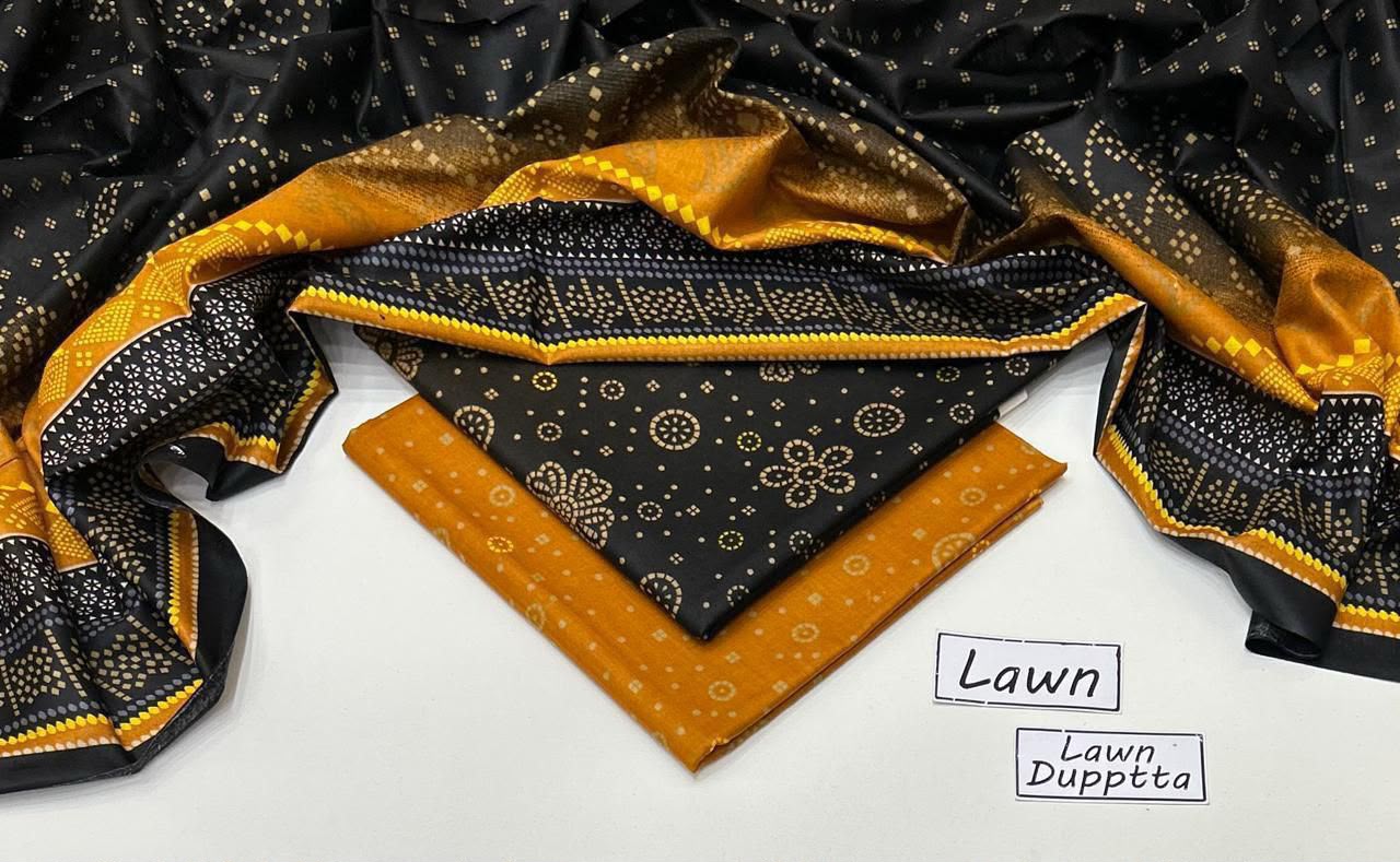 3 PIECE - PRINTED LAWN SUIT