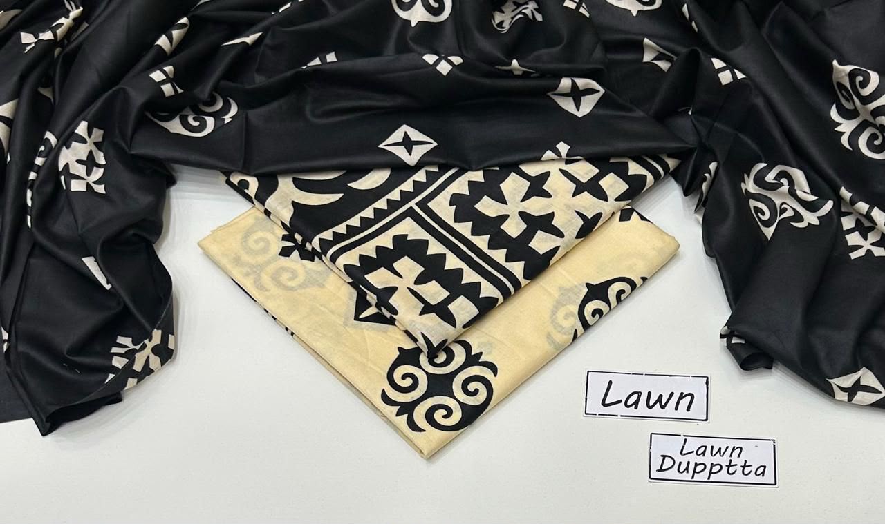 3 PIECE - PRINTED LAWN SUIT