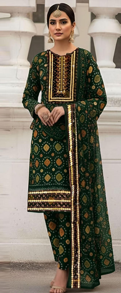 3 PIECE - EMBROIDERED LAWN SUIT Unstitched 07
