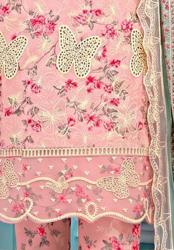 3 PIECE - EMBROIDERED LAWN SUIT BUTTERFLY ARTICLE Unstitched 02